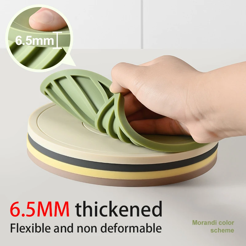 Isolamento térmico Sílica Gel Meal Mat, Espessamento Placas de Jantar Table Mat, Anti Scalding Tea Cup Mat, Restaurante Cozinha Suprimentos, 16 22cm