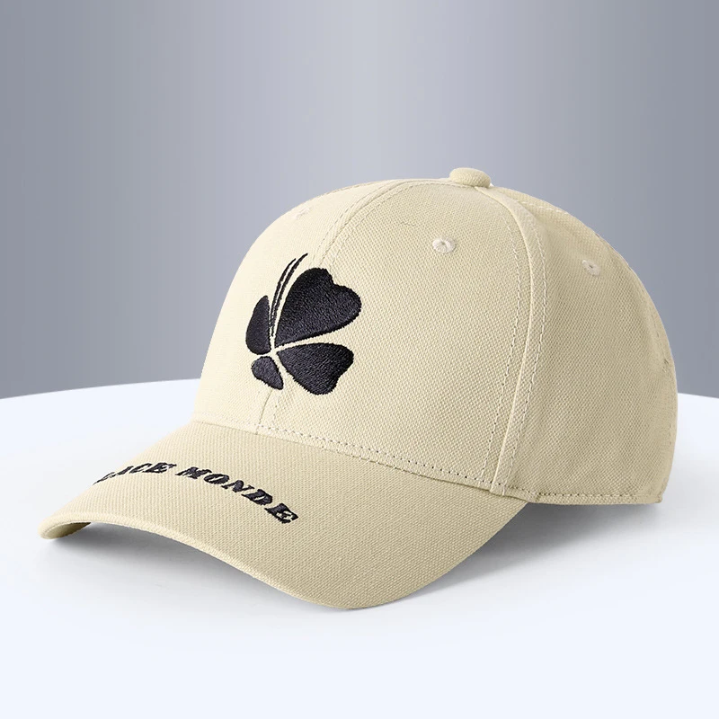 Clover Baseball Hat for Women Spring and Autumn 2024 New Versatile Face Showcasing Small Sun Protection and Sunshade Hat Big Emb