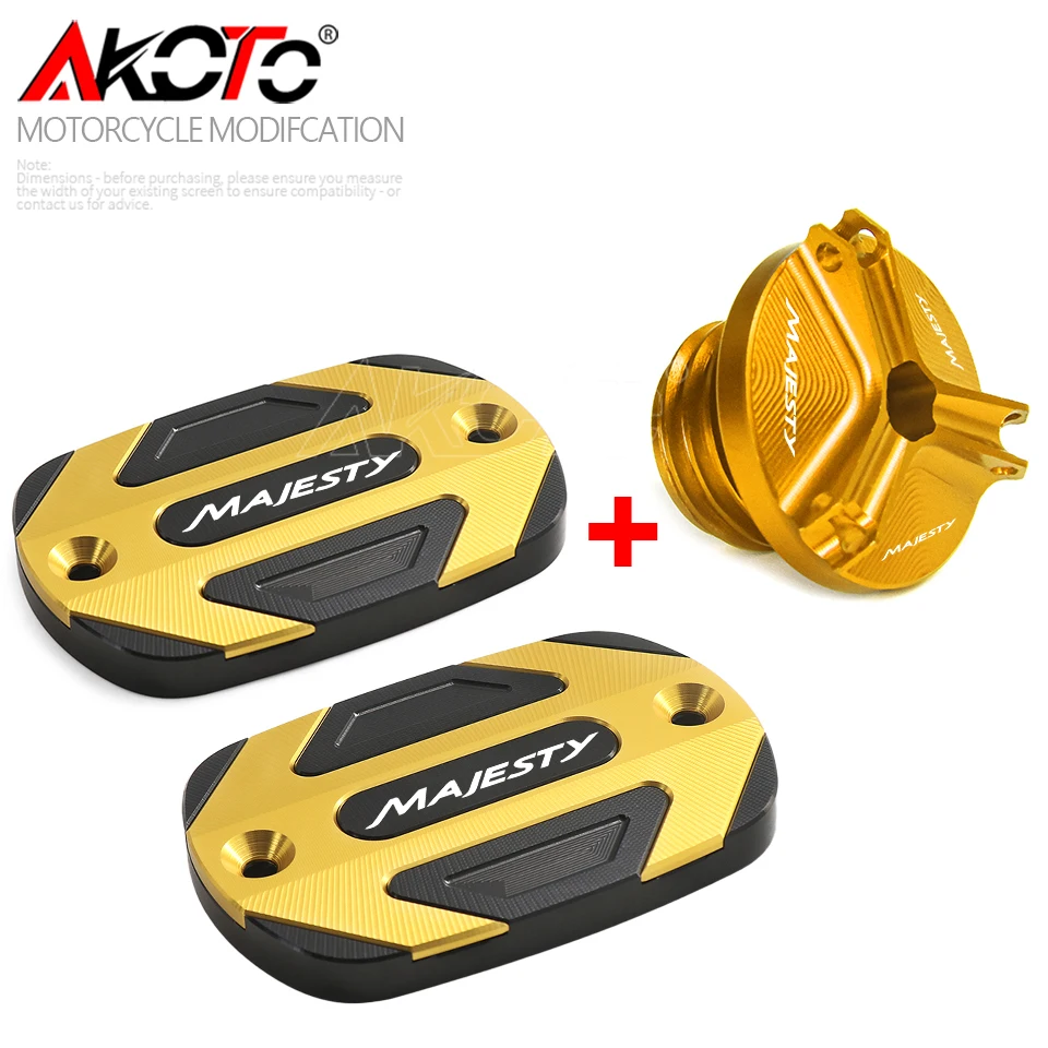 Pour MAJESTY YP400 Grand Majesty 400 2005-2012 nouveaux accessoires couvercles de réservoir de liquide de frein avant bouchon de remplissage d'huile MAJESTY400