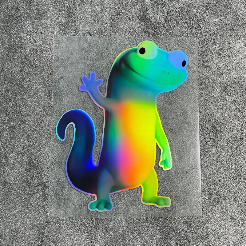 1Pc Funny Lizard Vinyl Sticker, Waterproof DIY Decal for Motorcycle, Scooter, Helmet and Car Window