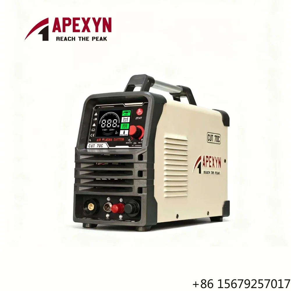 CUT70C Portable Air Plasma Cutting Machine Dual Voltage 110V/220V, 16mm Clean Cut, Pilot Arc Air Plasma Cut for Light Industry