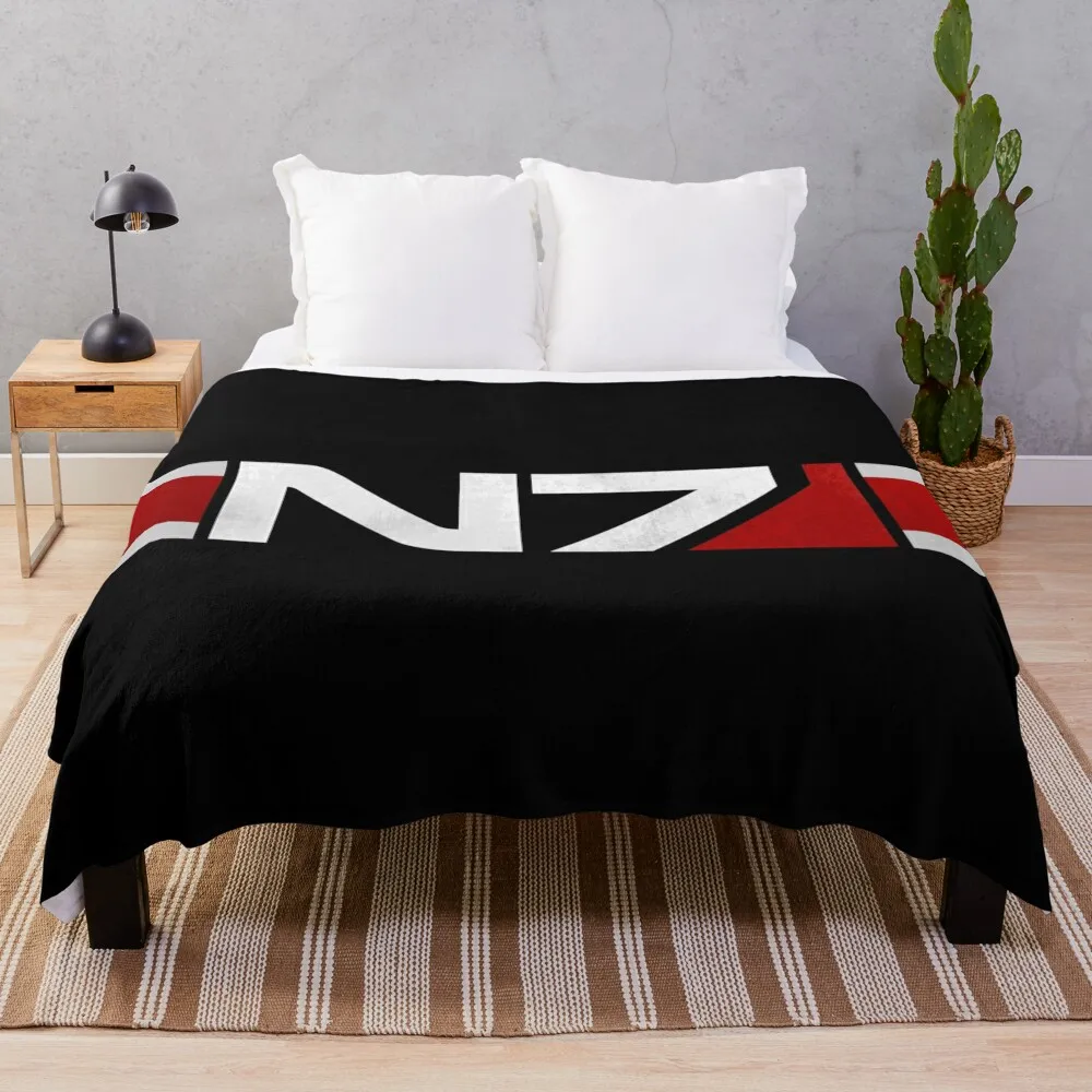 

Mass Effect Horizontal N7 Throw Blanket Loose decorative Large Blankets