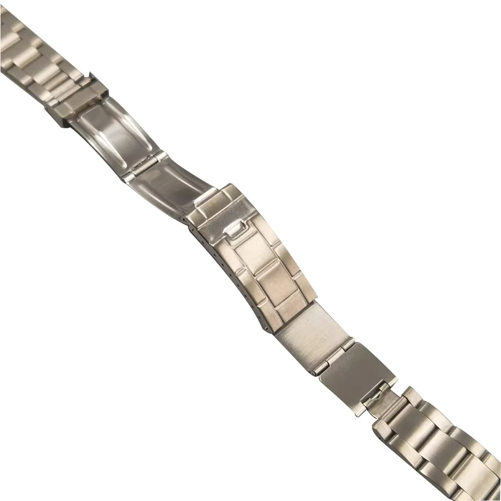 20mm Stainless Steel Oyster Curved End Vintage Grid Buckle Watch Band Strap Bracelet Fit For RLX 16700 16710 70216