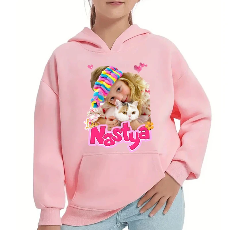 

Cute Girls Clothes Like Nastya Printed Hoodies Kawaii Kids Hooded Sweatshirts Autumn Hoody Children Casual Pullovers Y2k Tops