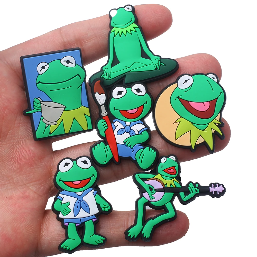 

1pcs New Kawaii Not Sad Frog Series Shoe Charms Accessories Shoe Decorations Fit Wristband Classic Clog Charms Party Present