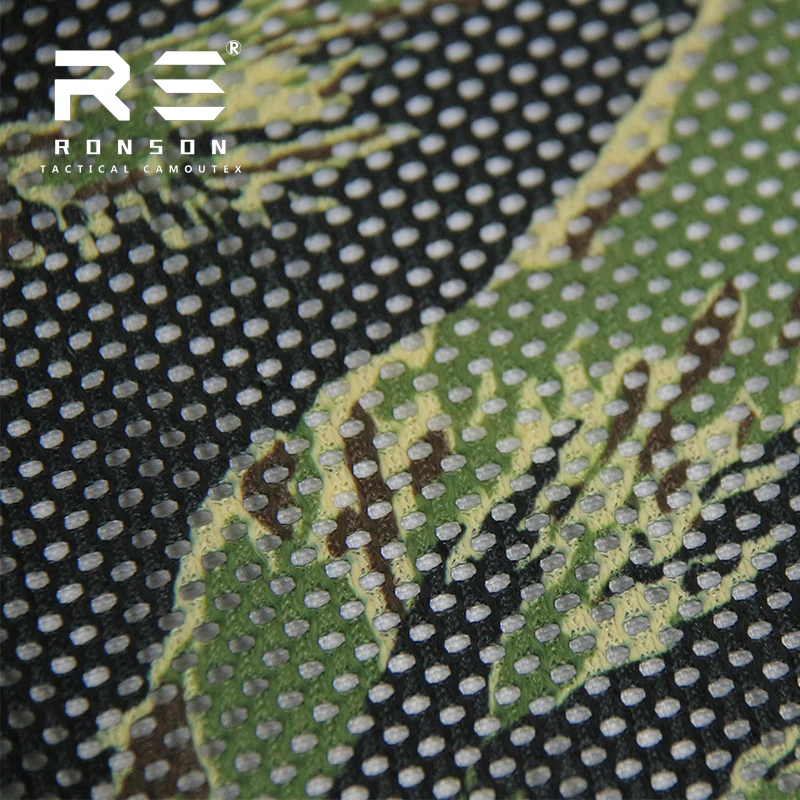 Mesh fabric 230gsm Tiger strip camouflage fabric tactical tricot fabric mesh for printed
