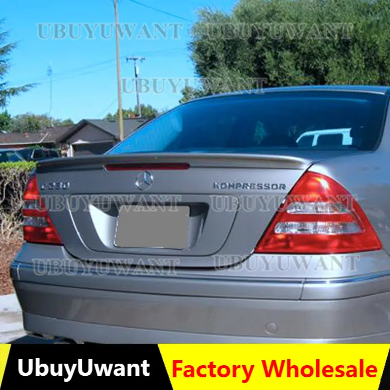 

For Mercedes-benz C class W203 C180 C200 C260 C320 2001-2006 4-Door Spoiler Carbon Fiber Material Rear Trunk Wing