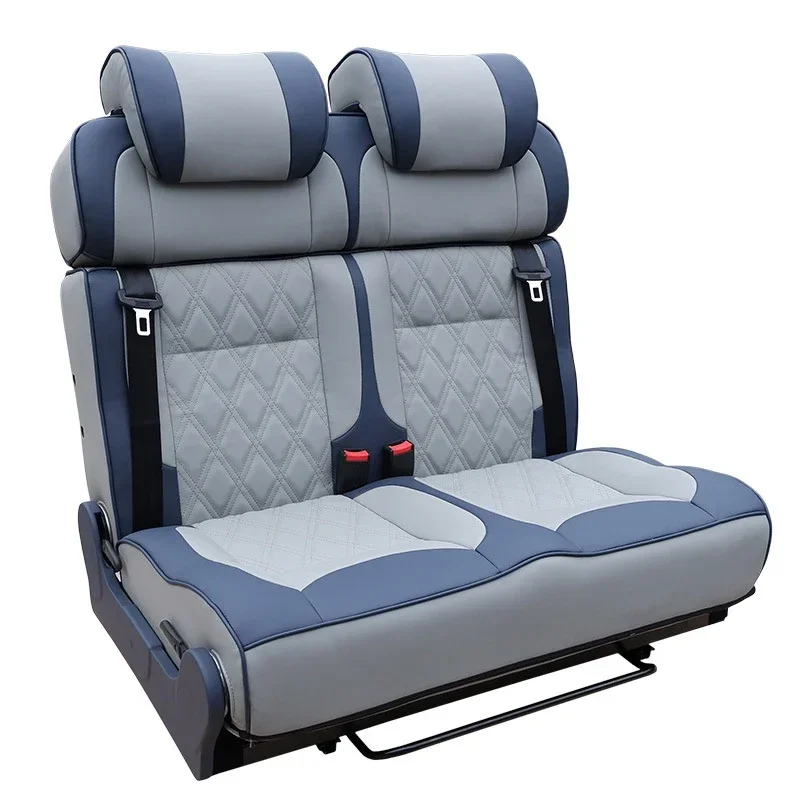 RV Double Seat Double-sided Car Bed Chair Color Customization Adjustable Backrest Angle Car Double Bed Seat Caravan  Accessories