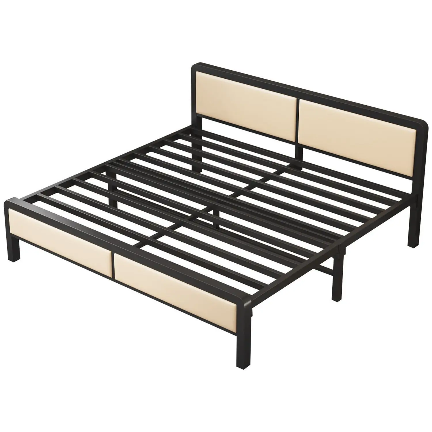 

Nordic, wrought iron bed, simple, reinforced, double