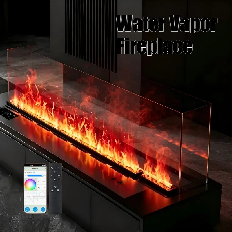 3D Flame Effect Electric Mist Fireplace Humidifier Multifunctional Digital Display gold mist fireplace firepit mist  firebox
