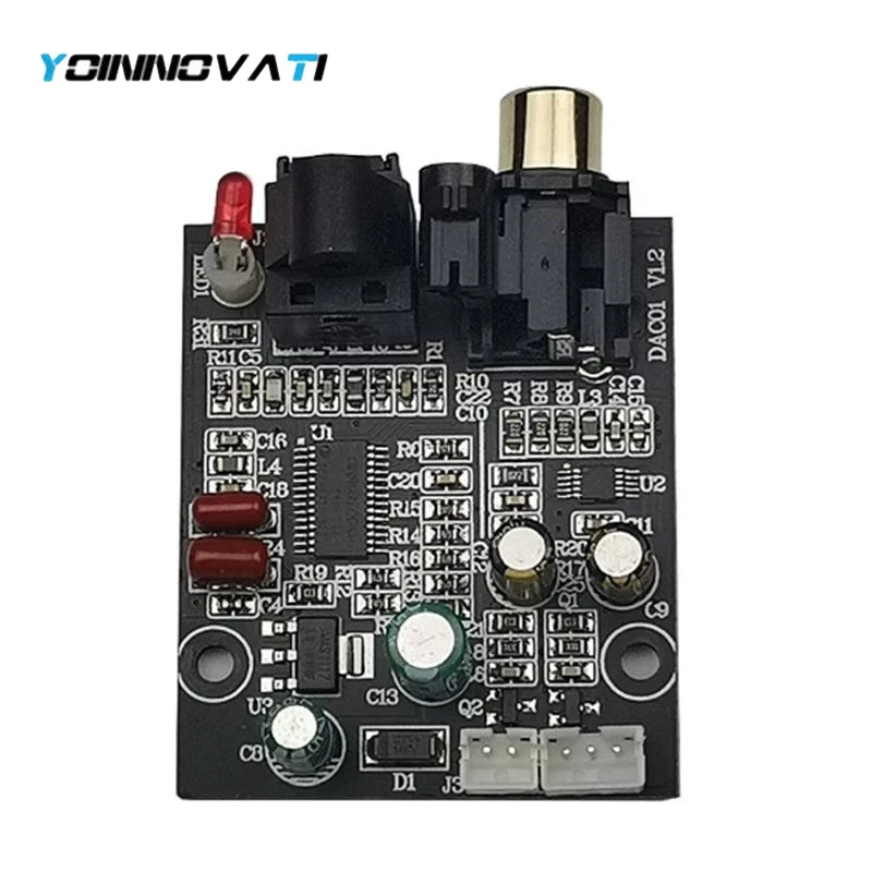 1-unidade-placa-decodificadora-digital-dac-modificada-diy-24bit-192khz-adaptador-de-saida-de-Audio-estereo-Optico-coaxial-spdif