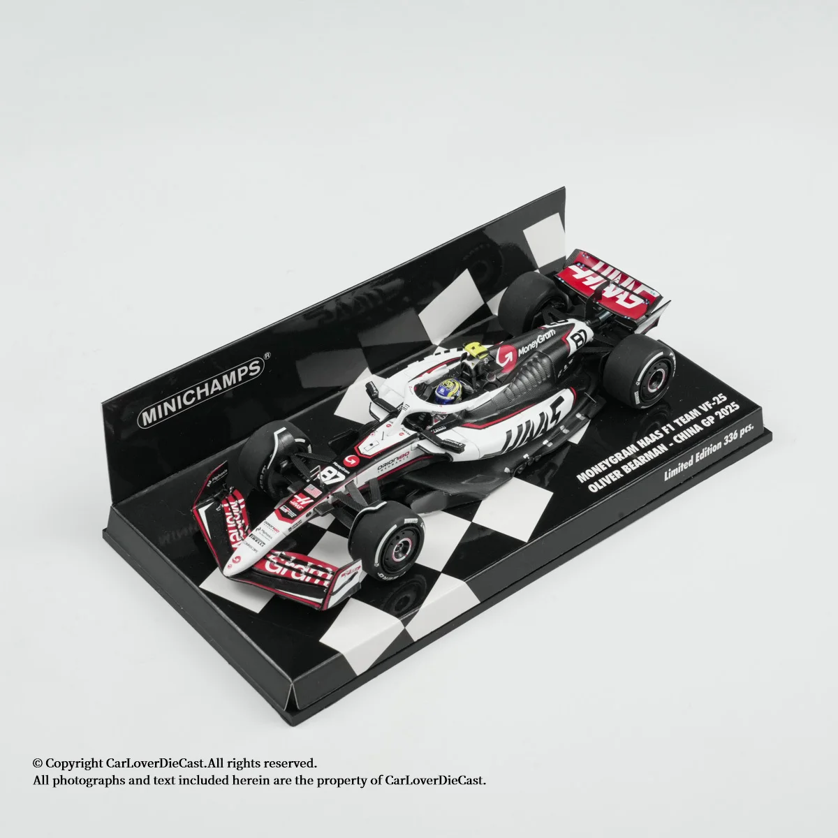 Minichamps 1/43 Haas F1 Team VF-25 Bearman Canada China GP 2025 harsmodel auto Limited Edition simulatie collectie auto cadeau