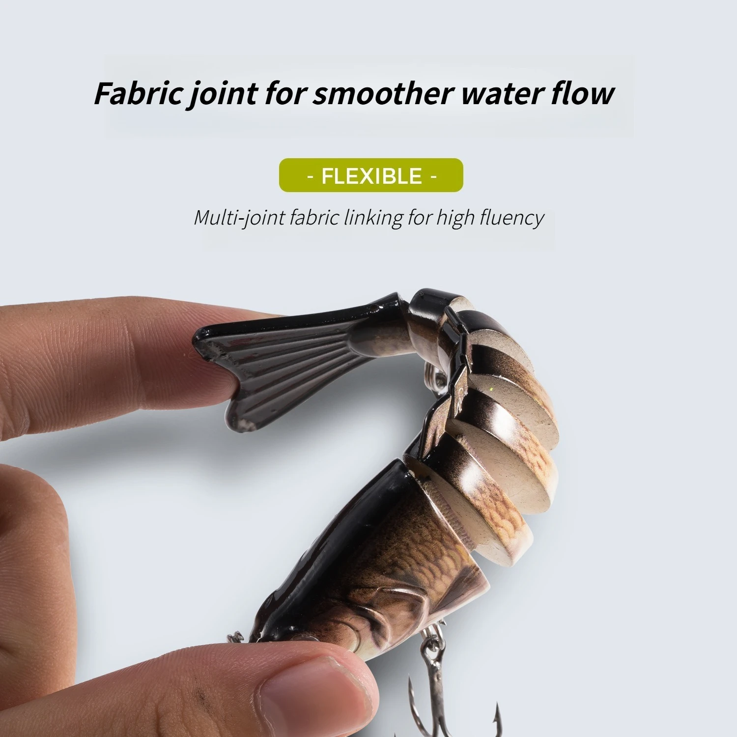 7‑Segment Multi Jointed Pencil Fishing Lure 10cm 15g Hard Bionic Swimbait for Freshwater Bass