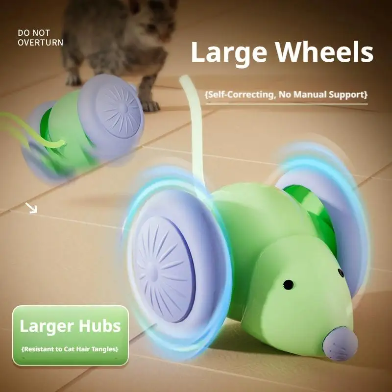 Smart Mouse Pet Cat Toy Interactive Toy USB Rechargeable Automatic Touch Activated Electric Moving Mouse Toy For Indoor Cats