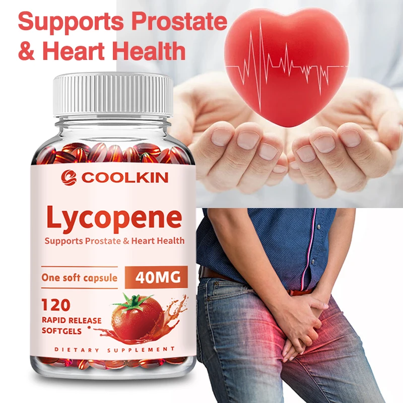 

Lycopene Capsules 40mg - Prostate Support, Urinary Tract, Heart Health, Immune Support, Antioxidant