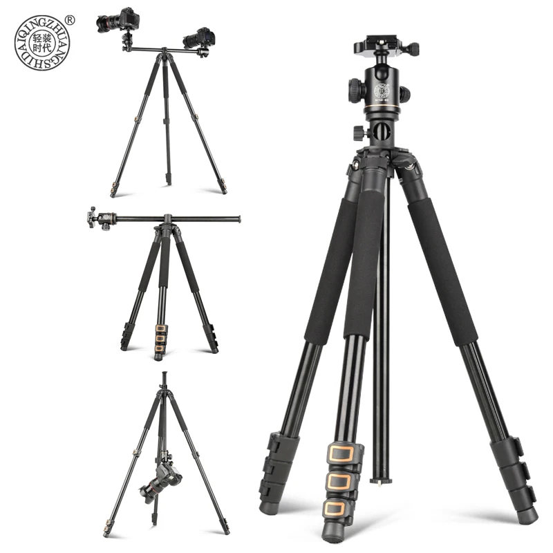 QZSD-trípode profesional extensible con cabeza de bola panorámica, dispositivo de alta Horizontal de 1,9 m, liberación rápida, Q298H