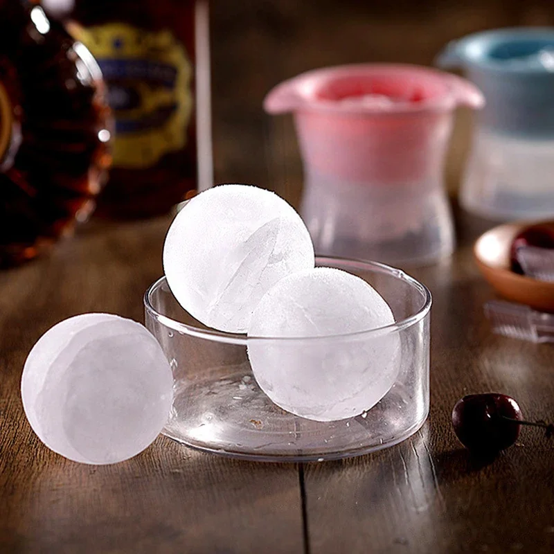 Bar Whisky Ice Ball Mould Maker Silicone Ice Box Large Spherical Frozen Ice Cube Mold