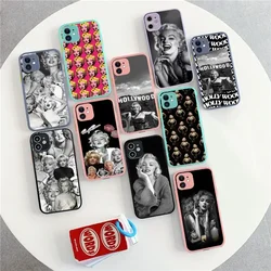 Marilyn Monroe Cushion Cover For iPhone 14 X XR XS 7 8 Plus 11 12 13 pro MAX 13mini Matte Shockproof Case