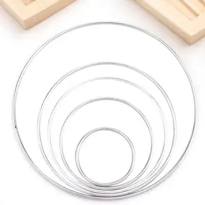 5 Piezas de Anillos Metálicos para Atrapasueños, Aros de Hierro para Manualidades, 50 mm, 80 mm, 100 mm, 120 mm, 160 mm, Macramé Hecho a Mano