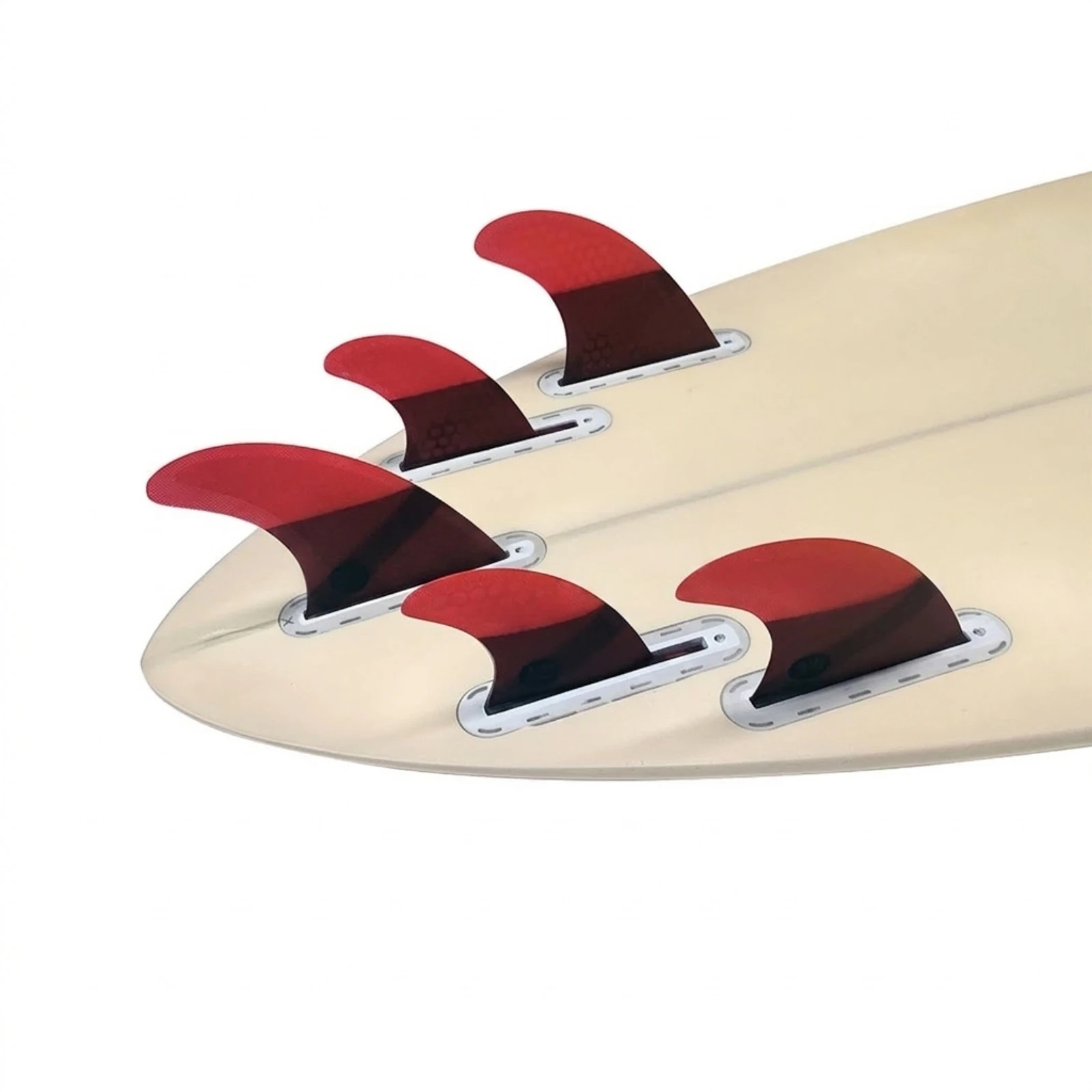 5 Pieces 5-Piece Fin Set Honeycomb Pattern FUT Fin Set Sports Gear Slotted Base Future-Ready Compatible
