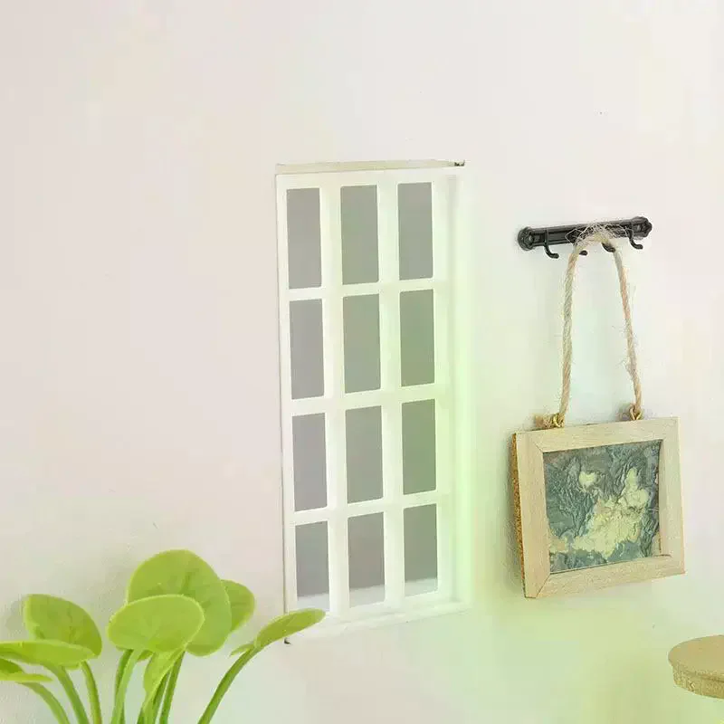 Dollhouse Furniture Decoration Dolls House Micro Scene Accessories 1/12 Dollhouse Simulation Wood Window Frame Model