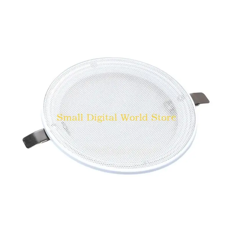 77UB Ceiling Speaker Grill Cover White Metal Mesh Design For 4 5 6.5 8Inch Round Speakers Easy Snap On Installation
