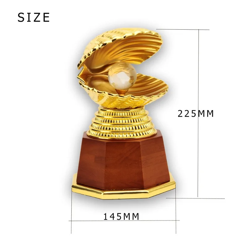 Golden shell art ornament commemorative gift desktop travel souvenir ornament