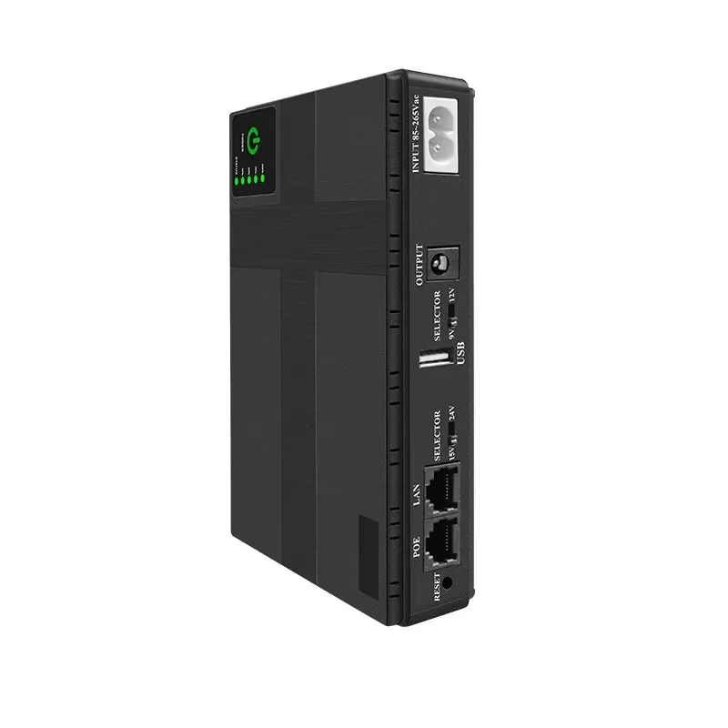 DC UPS Battery Backup 10400mAh 5V 9V 12V 2A 15V 24V 1A Output Uninterruptible Power Supply 85‑265V UPS Battery Backup EU Plug