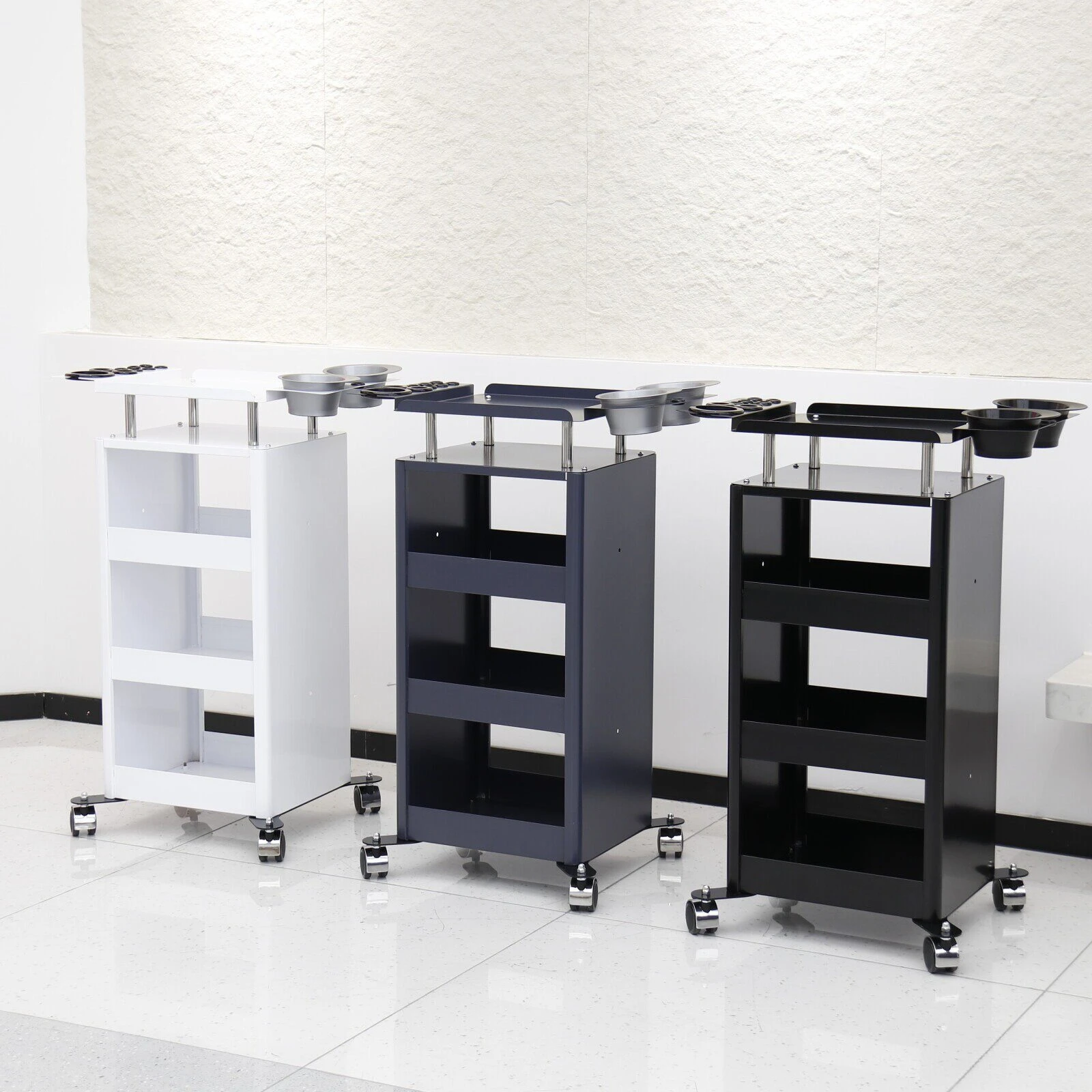 Barber Shop Cart, Hair Shop Perm And Dyeing Cart, Beauty Salon Storage Rack, Tool Cart With Wheels, Special For Hair Salon.