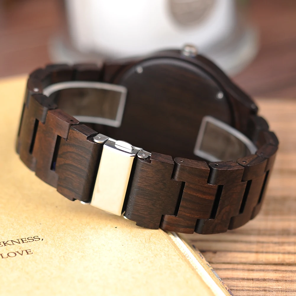 Engraved Wooden Watch BOBOBIRD Free Customized Personal Gift Men Quartz Wristwatches for Anniversary Birthday Gift Dropshipping