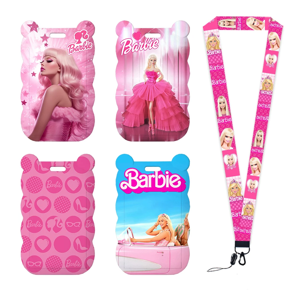 

Card Holder Pink Fashion ID Card Holders Lanyard Anime Credit Card Badge Holder Girl Retractable Clip Business Cardholder Key