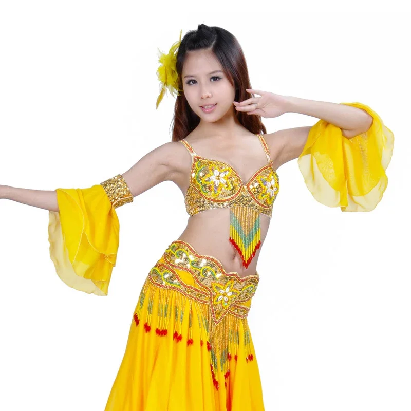 New Women Belly Dance Performance Costume 2 Piece Practice Armbands Armlets Arm Sleeve 12 Colours