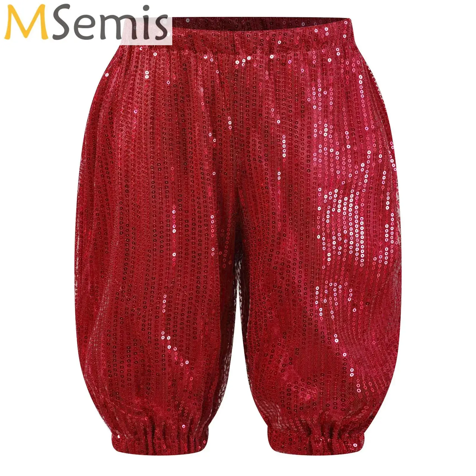 

Girls Boys Glitter Sequins Hip Hop Jazz Ballet Dance Shorts Tumbling Yoga Gym Shorts Bottoms Cheerleading Stage Dancewear