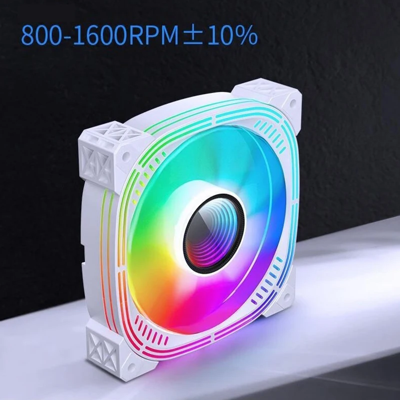 1 peça 120mm 5V 3PIN ARGB PWM ventilador de resfriamento – 800-1600RPM, silencioso, grande fluxo de ar, para chassi de computador