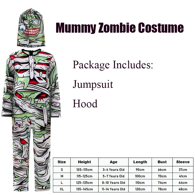 2025 New Arrival kostium mumii zombie dla dzieci