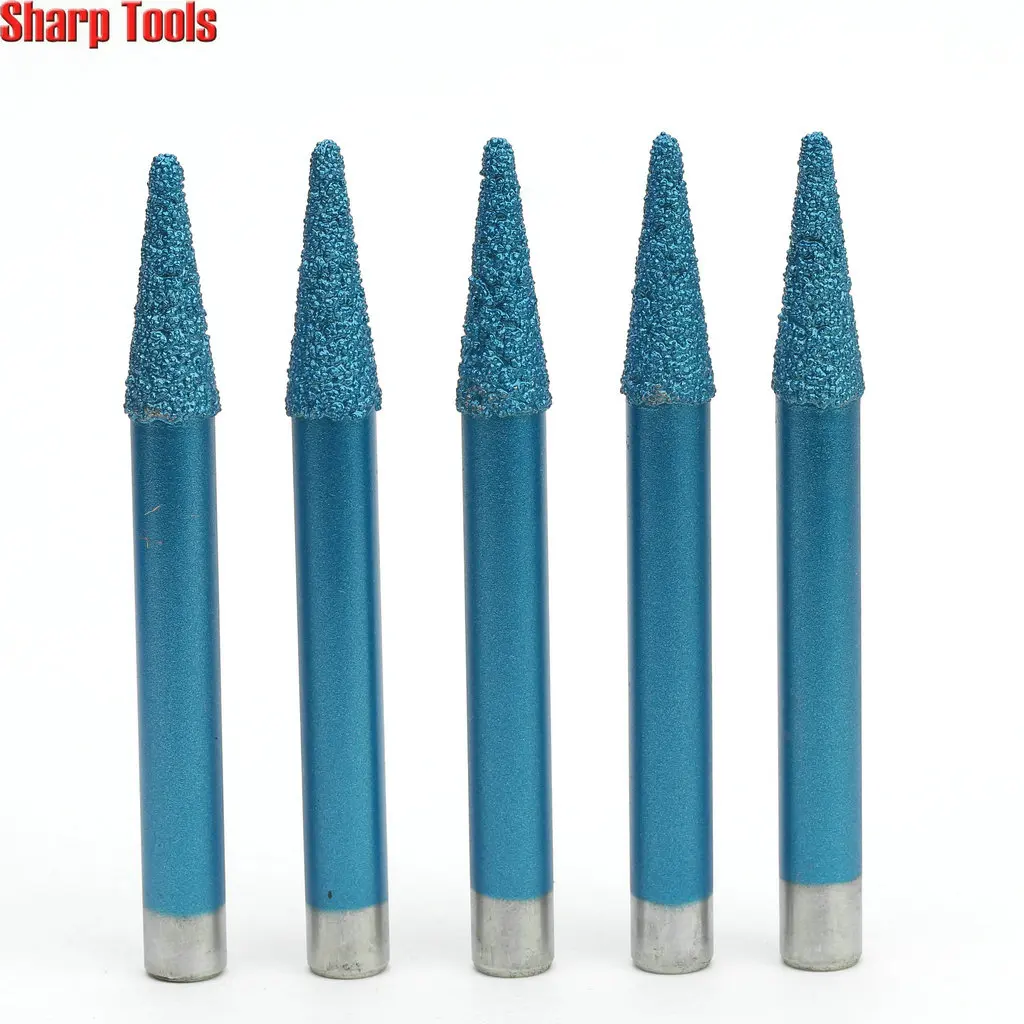 Imagem -02 - Longo 10*30*100 mm V-cinzelando Ferramentas de Trituração de Diamante Bocados de Gravura em Pedra Cortadores de Roteador Cnc para Usinagem de Mármore 3d Endmill Afilado