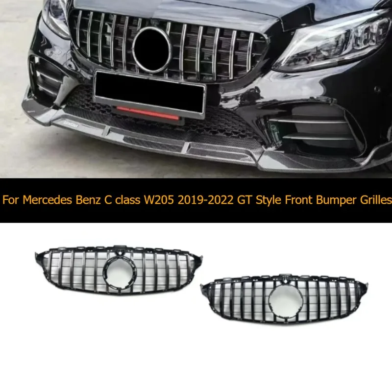 

Front Grille Bumper Grill Grid Tuning Accessories for Mercedes Benz C Class W205 GT Style Replacement Grilles Grill Accessories
