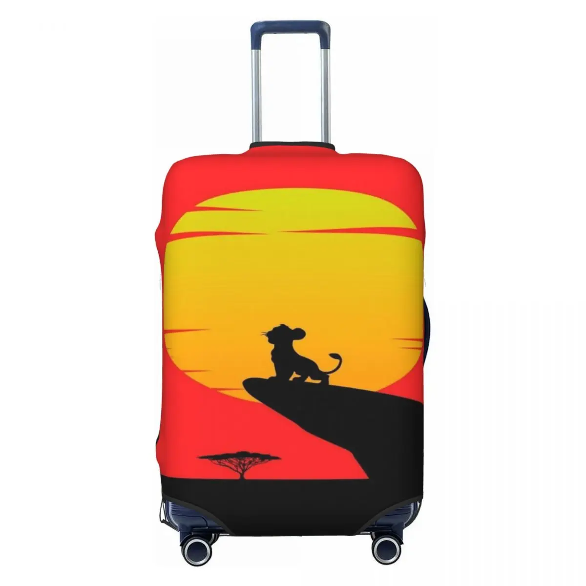 

Чехол для чемодана с изображением льва в стиле аниме, эластичный защитный чехол для багажа, подходит для чемоданов 18-32 дюймов