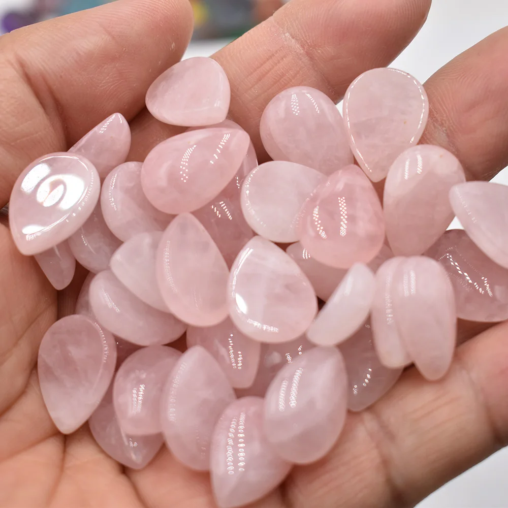 Großhandel 50 Stück/Lot verschiedene Naturstein-Cabochon-Perlen in Tropfenform 13x18mm für DIY-Schmuckzubehör Kostenloser Versand – Detail 25
