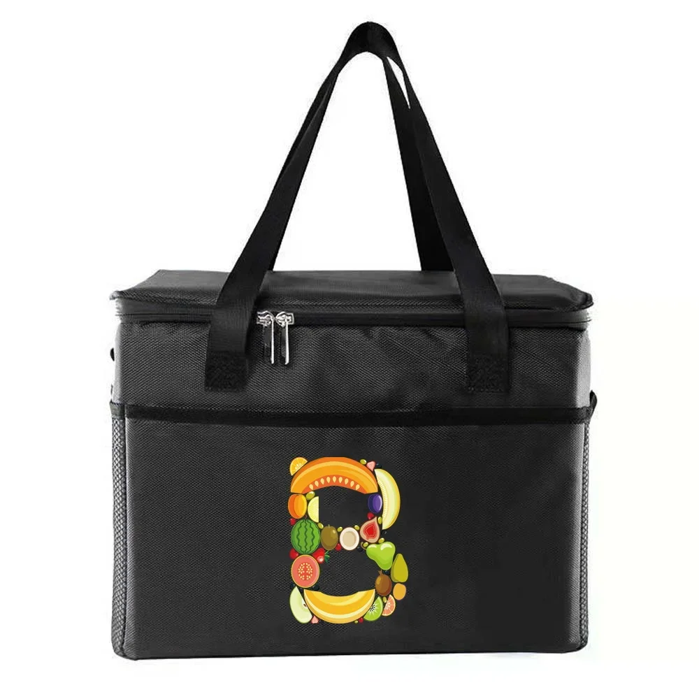 Thermal Bag Portable Lunch Bags Insulated Cooler Bag Food Bento Bags Printing Fruit  Series Travel Picnic Storage Ice Bags