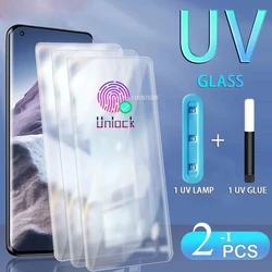 Tempered Glass UV Liquid Full Glue Screen Protector  For Samsung  S22 S23 Note 9 10 20 S10 S8 S9 Plus S21 S20 ULTRA
