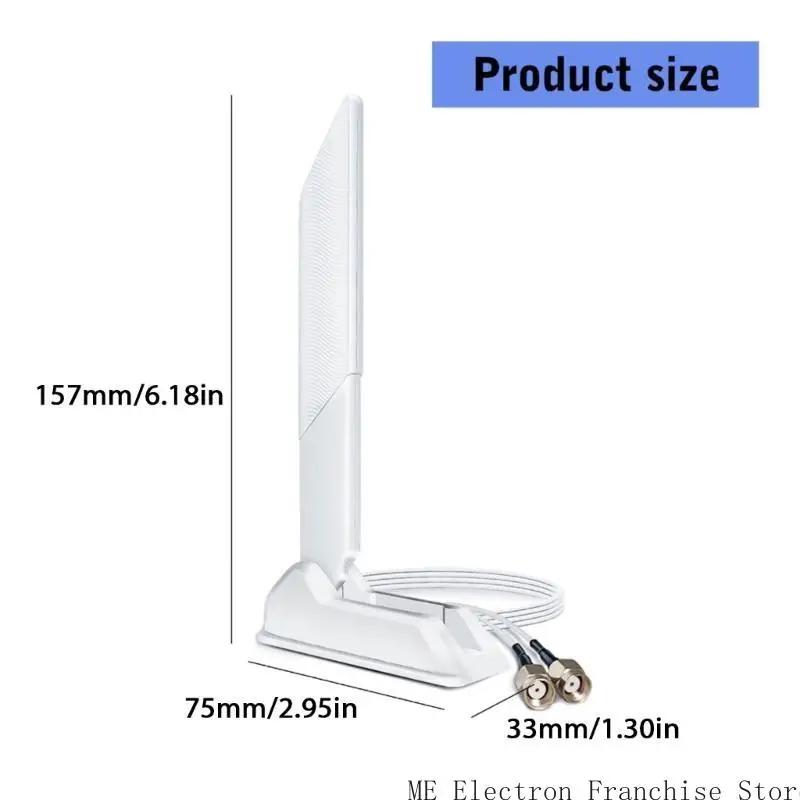 T5EA 2.4G 6G WIFI6Eアンテナ磁気ベース12dB折りたたみ可能なブレードアンテナ