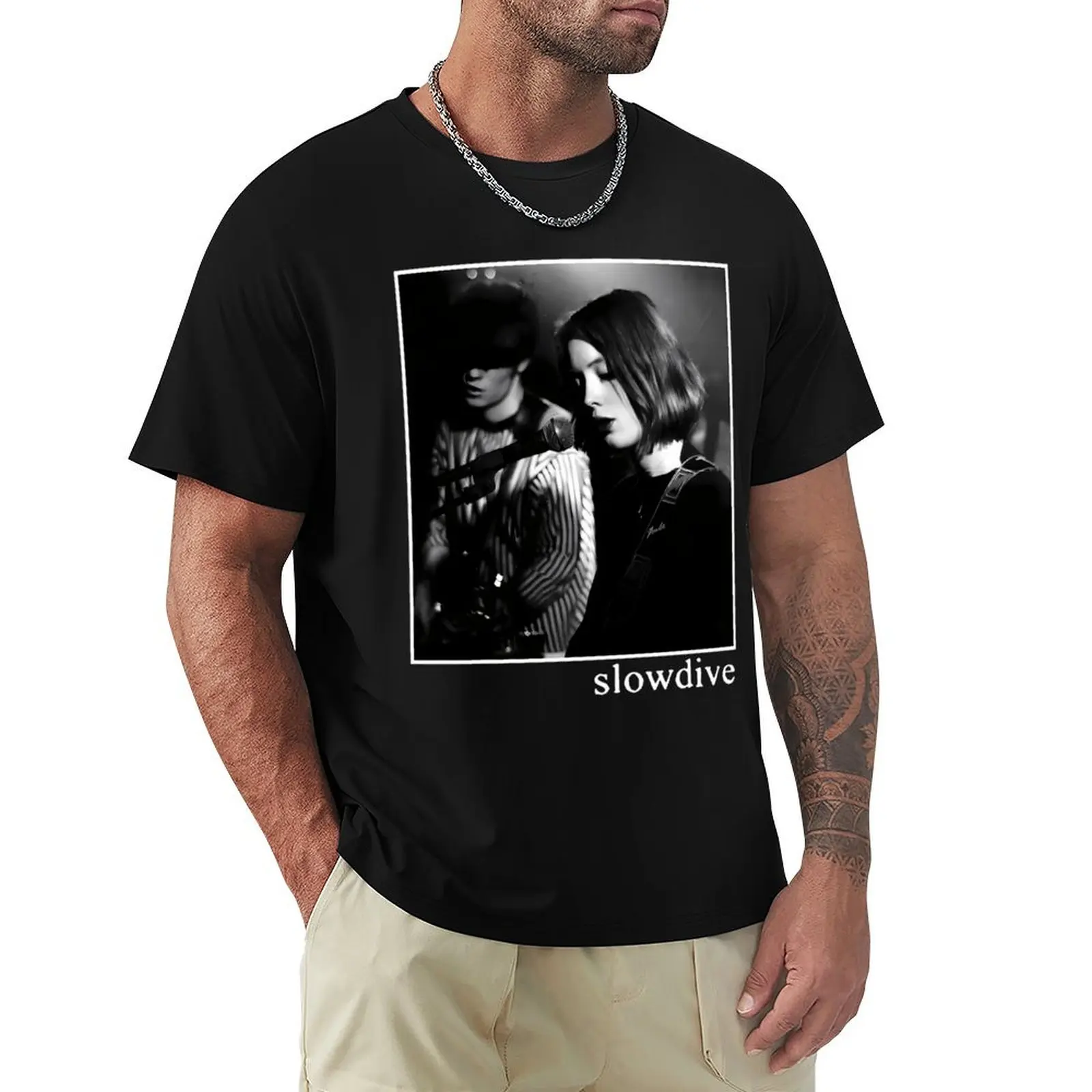 Graphic Slowdive Member Singer Rock Band T-Shirt Short sleeve tee customizeds customs design your own mens plain t shirts