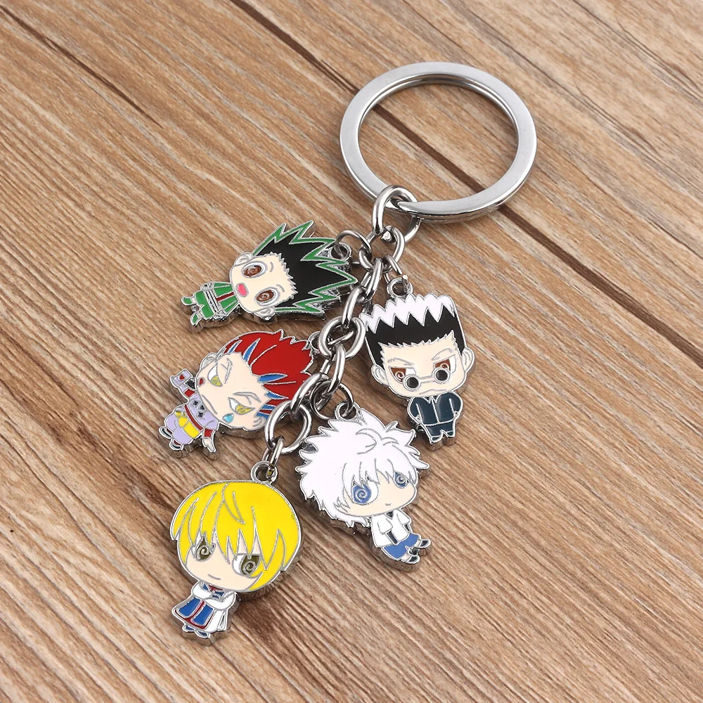 Anime HUNTER×HUNTER Charms Keychain Figure GON FREECSS KILLUA ZAOLDYECK CURARPIKT Keyring Alloy Jewelry for Fans Gifts