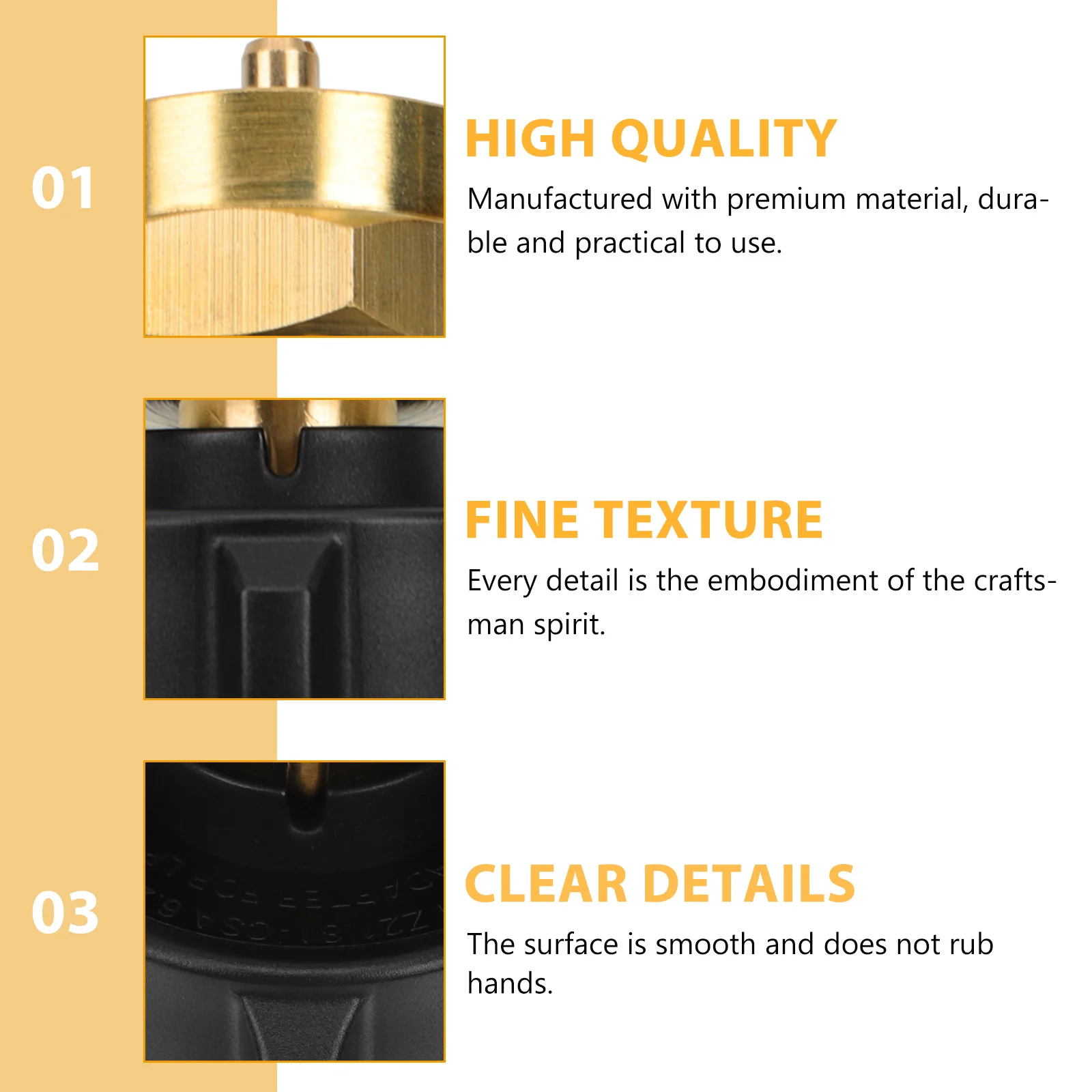 

Propane Tank Adapter 1Lb Gas Coupler For Camping Cooking Outdoor Grill Connector Heavy Duty Metal Auto