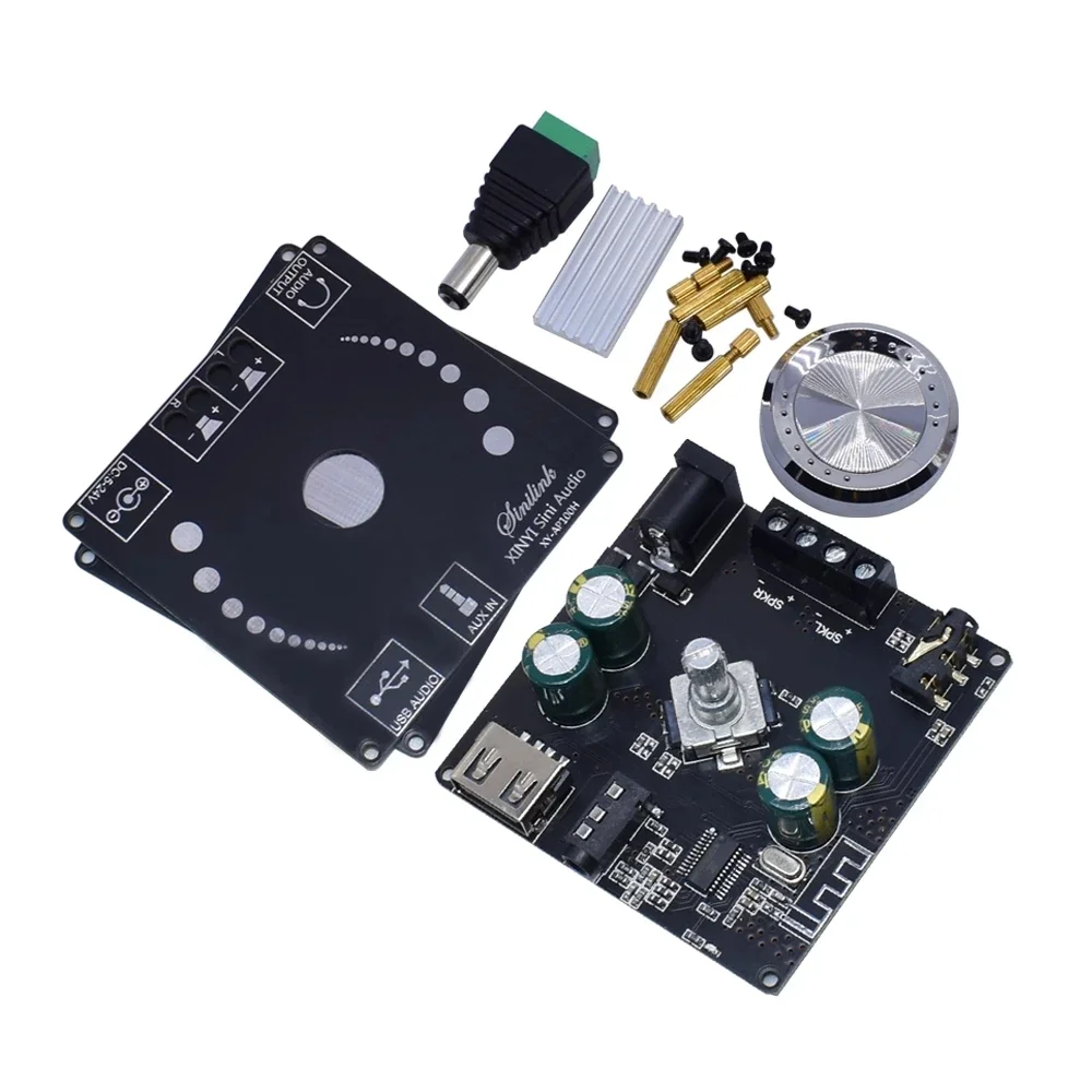 

Bluetooth 5.0 Stereo Amplifier Board XY-AP100L 100WX2 AUX USB Sound Card Digital Power Amp Amplificador DC 12V 24V