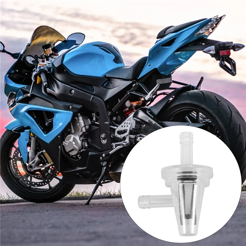 T48C_2x دراجة نارية ثلجية واضحة مضمنة الغاز الزاوية اليمنى فلتر الوقود 1/4 6/7 مللي متر الدراجة #6