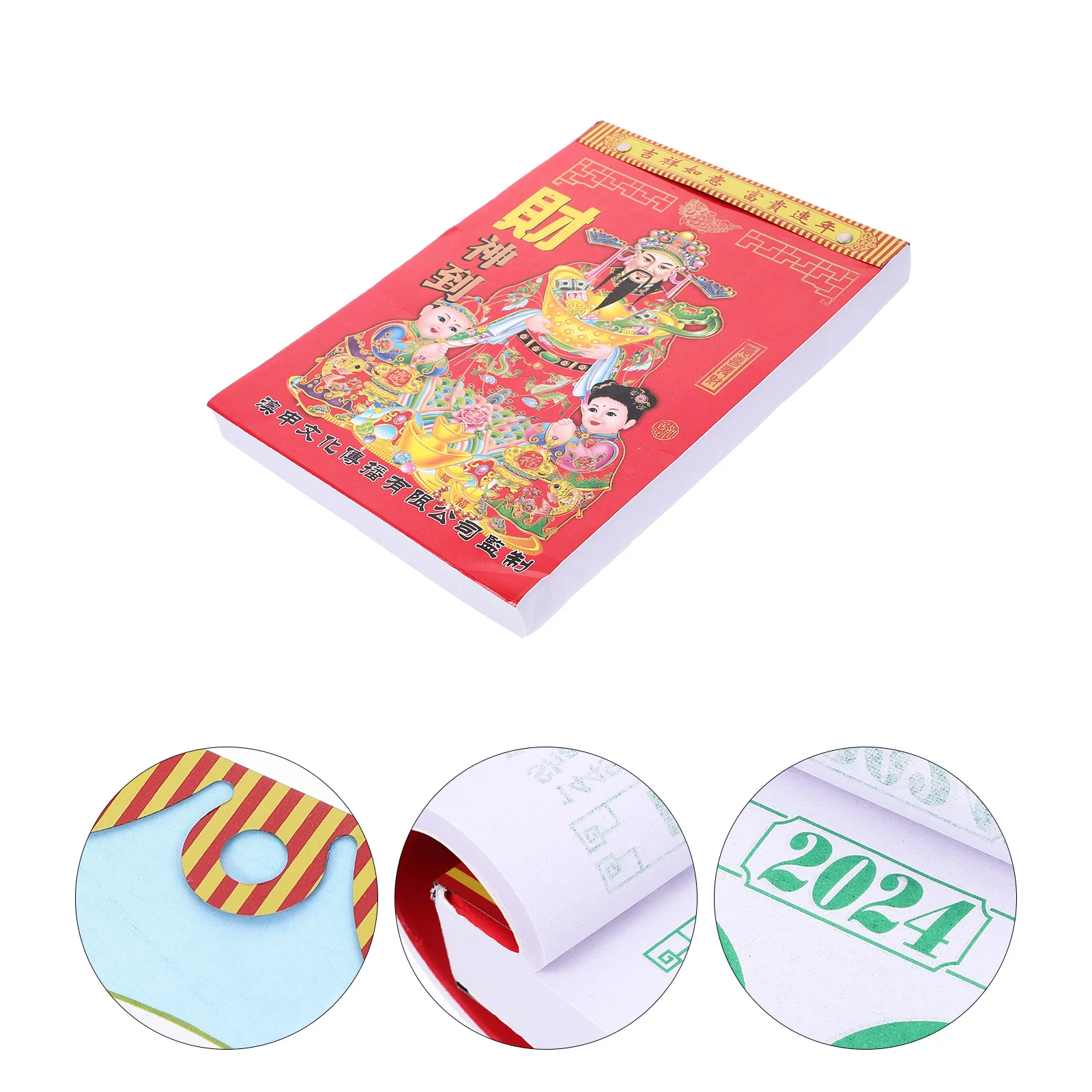 

2024 Tearable Lunar Calendar Wall Hanging Traditional Chinese Year of Dragon Hanging Calendar Decor Tearable Calendars