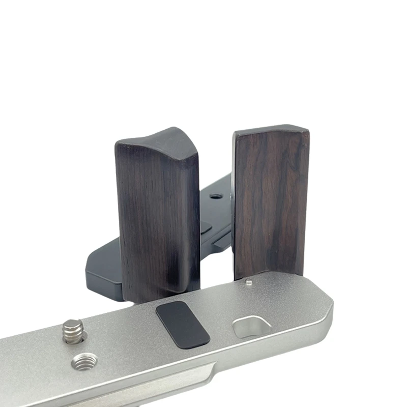 

Y16A Quick Release L Plate Base Wooden Grip Handle for Nikon FM FM2 FM3A FE FE2 Camera Accessories Silver