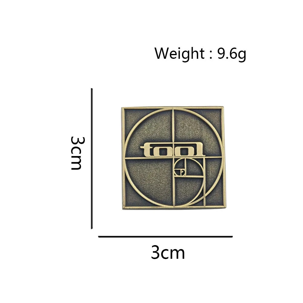 Tool Band Emaille-Pin Lateralus Fibonacci Spiral Brosche Progressive Metal Rock Musik Abzeichen Rucksack Dekoration Anstecknadeln Geschenk – Detail 2